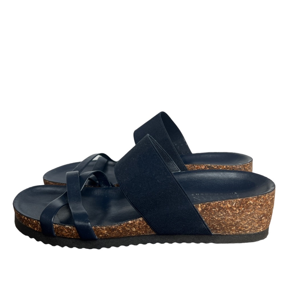 Italian Shoemakers Navy Sandals (Women 7)